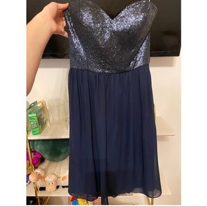 Bari Jay Blue Sequin Short Dress